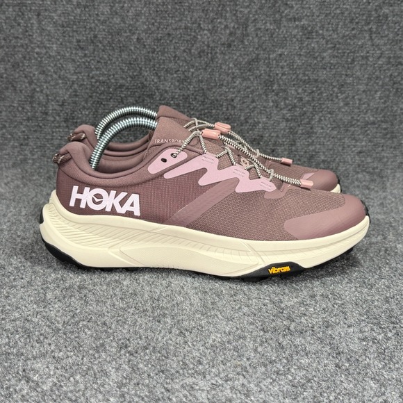 Hoka One One Shoes - Hoka Transport Shoes Womens Mauve Rose Cordura Vibram Lifestyle Walking Sneakers